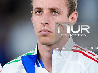 Davide Frattesi of Italy looks on during the UEFA Nations League 2024/25 League A Group A2 match between Italy and Belgium at Stadio Olimpic...