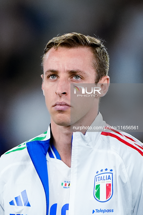 Davide Frattesi of Italy looks on during the UEFA Nations League 2024/25 League A Group A2 match between Italy and Belgium at Stadio Olimpic...