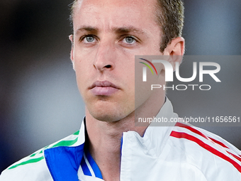 Davide Frattesi of Italy looks on during the UEFA Nations League 2024/25 League A Group A2 match between Italy and Belgium at Stadio Olimpic...