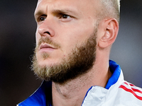 Federico Dimarco of Italy looks on during the UEFA Nations League 2024/25 League A Group A2 match between Italy and Belgium at Stadio Olimpi...