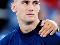 Lorenzo Lucca of Italy looks on during the UEFA Nations League 2024/25 League A Group A2 match between Italy and Belgium at Stadio Olimpico...