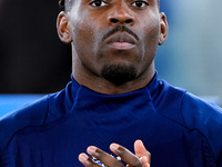 Destiny Udogie of Italy looks on during the UEFA Nations League 2024/25 League A Group A2 match between Italy and Belgium at Stadio Olimpico...