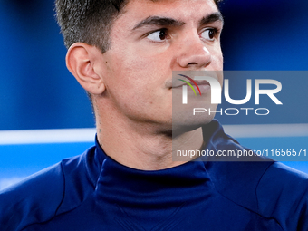 Raoul Bellanova of Italy looks on during the UEFA Nations League 2024/25 League A Group A2 match between Italy and Belgium at Stadio Olimpic...