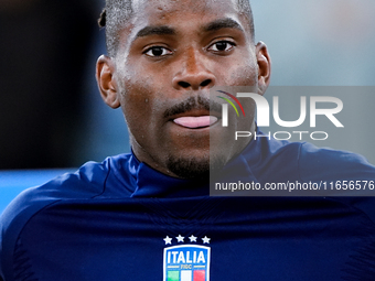 Destiny Udogie of Italy looks on during the UEFA Nations League 2024/25 League A Group A2 match between Italy and Belgium at Stadio Olimpico...