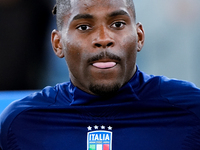 Destiny Udogie of Italy looks on during the UEFA Nations League 2024/25 League A Group A2 match between Italy and Belgium at Stadio Olimpico...