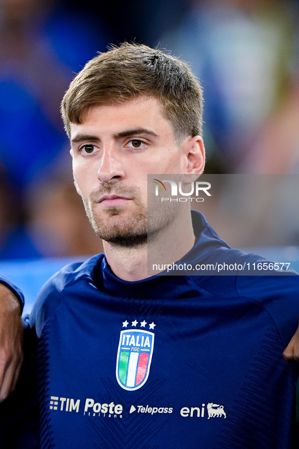 Matteo Gabbia of Italy looks on during the UEFA Nations League 2024/25 League A Group A2 match between Italy and Belgium at Stadio Olimpico...