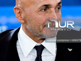 Luciano Spalletti head coach of Italy looks on during the UEFA Nations League 2024/25 League A Group A2 match between Italy and Belgium at S...