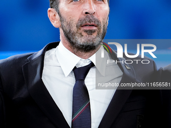 Gianluigi Buffon of Italy looks on during the UEFA Nations League 2024/25 League A Group A2 match between Italy and Belgium at Stadio Olimpi...