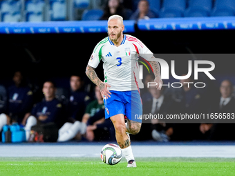 Federico Dimarco of Italy during the UEFA Nations League 2024/25 League A Group A2 match between Italy and Belgium at Stadio Olimpico on Oct...