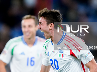 Andrea Cambiaso of Italy celebrates after scoring first goal during the UEFA Nations League 2024/25 League A Group A2 match between Italy an...