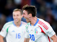 Andrea Cambiaso of Italy celebrates after scoring first goal during the UEFA Nations League 2024/25 League A Group A2 match between Italy an...