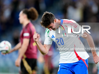 Andrea Cambiaso of Italy celebrates after scoring first goal during the UEFA Nations League 2024/25 League A Group A2 match between Italy an...