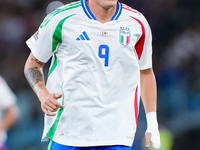 Matteo Retegui of Italy during the UEFA Nations League 2024/25 League A Group A2 match between Italy and Belgium at Stadio Olimpico on Octob...