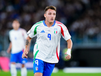 Matteo Retegui of Italy looks on during the UEFA Nations League 2024/25 League A Group A2 match between Italy and Belgium at Stadio Olimpico...