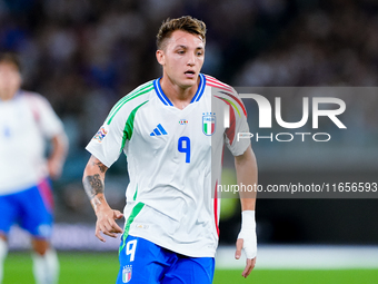 Matteo Retegui of Italy looks on during the UEFA Nations League 2024/25 League A Group A2 match between Italy and Belgium at Stadio Olimpico...