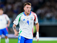 Matteo Retegui of Italy looks on during the UEFA Nations League 2024/25 League A Group A2 match between Italy and Belgium at Stadio Olimpico...