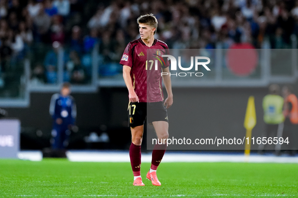 Charles De Ketelaere of Belgium looks on during the UEFA Nations League 2024/25 League A Group A2 match between Italy and Belgium at Stadio...