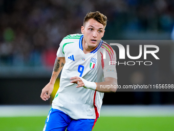 Matteo Retegui of Italy looks on during the UEFA Nations League 2024/25 League A Group A2 match between Italy and Belgium at Stadio Olimpico...