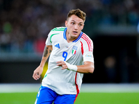 Matteo Retegui of Italy looks on during the UEFA Nations League 2024/25 League A Group A2 match between Italy and Belgium at Stadio Olimpico...