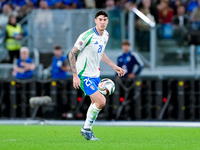 Alessandro Bastoni of Italy during the UEFA Nations League 2024/25 League A Group A2 match between Italy and Belgium at Stadio Olimpico on O...