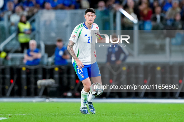 Alessandro Bastoni of Italy during the UEFA Nations League 2024/25 League A Group A2 match between Italy and Belgium at Stadio Olimpico on O...