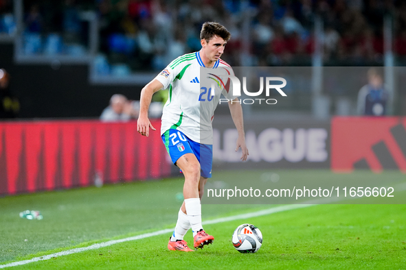 Andrea Cambiaso of Italy during the UEFA Nations League 2024/25 League A Group A2 match between Italy and Belgium at Stadio Olimpico on Octo...