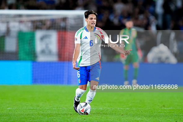 Samuele Ricci of Italy during the UEFA Nations League 2024/25 League A Group A2 match between Italy and Belgium at Stadio Olimpico on Octobe...