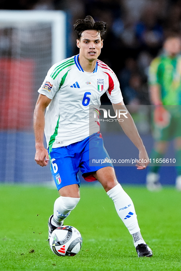 Samuele Ricci of Italy during the UEFA Nations League 2024/25 League A Group A2 match between Italy and Belgium at Stadio Olimpico on Octobe...