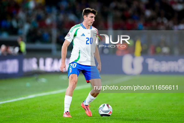 Andrea Cambiaso of Italy during the UEFA Nations League 2024/25 League A Group A2 match between Italy and Belgium at Stadio Olimpico on Octo...