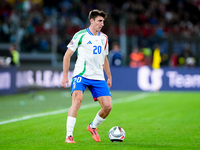 Andrea Cambiaso of Italy during the UEFA Nations League 2024/25 League A Group A2 match between Italy and Belgium at Stadio Olimpico on Octo...