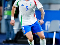 Riccardo Calafiori of Italy during the UEFA Nations League 2024/25 League A Group A2 match between Italy and Belgium at Stadio Olimpico on O...