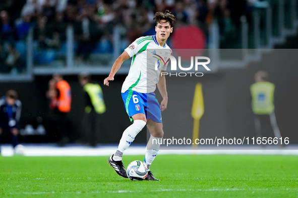 Samuele Ricci of Italy during the UEFA Nations League 2024/25 League A Group A2 match between Italy and Belgium at Stadio Olimpico on Octobe...