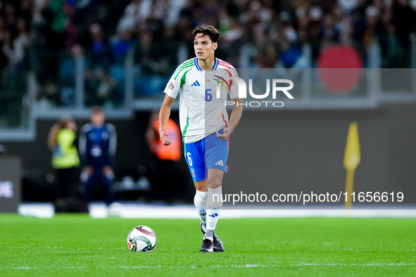 Samuele Ricci of Italy during the UEFA Nations League 2024/25 League A Group A2 match between Italy and Belgium at Stadio Olimpico on Octobe...