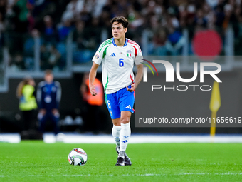 Samuele Ricci of Italy during the UEFA Nations League 2024/25 League A Group A2 match between Italy and Belgium at Stadio Olimpico on Octobe...