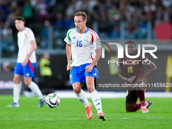 Davide Frattesi of Italy during the UEFA Nations League 2024/25 League A Group A2 match between Italy and Belgium at Stadio Olimpico on Octo...