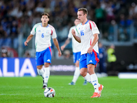 Davide Frattesi of Italy during the UEFA Nations League 2024/25 League A Group A2 match between Italy and Belgium at Stadio Olimpico on Octo...