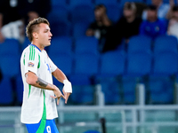 Matteo Retegui of Italy celebrates after scoring second goal during the UEFA Nations League 2024/25 League A Group A2 match between Italy an...