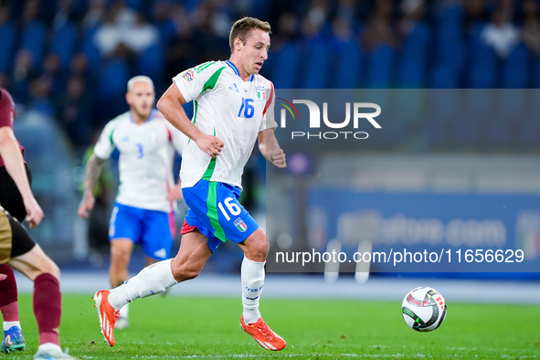 Davide Frattesi of Italy during the UEFA Nations League 2024/25 League A Group A2 match between Italy and Belgium at Stadio Olimpico on Octo...