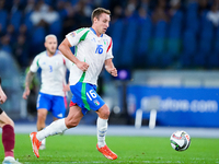 Davide Frattesi of Italy during the UEFA Nations League 2024/25 League A Group A2 match between Italy and Belgium at Stadio Olimpico on Octo...