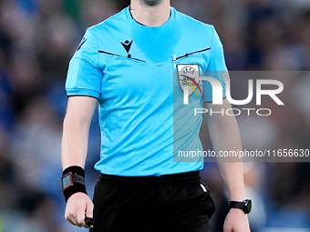 Referee Espen Eskas looks on during the UEFA Nations League 2024/25 League A Group A2 match between Italy and Belgium at Stadio Olimpico on...