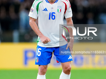 Davide Frattesi of Italy looks on during the UEFA Nations League 2024/25 League A Group A2 match between Italy and Belgium at Stadio Olimpic...