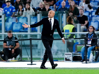 Luciano Spalletti head coach of Italy gestures during the UEFA Nations League 2024/25 League A Group A2 match between Italy and Belgium at S...