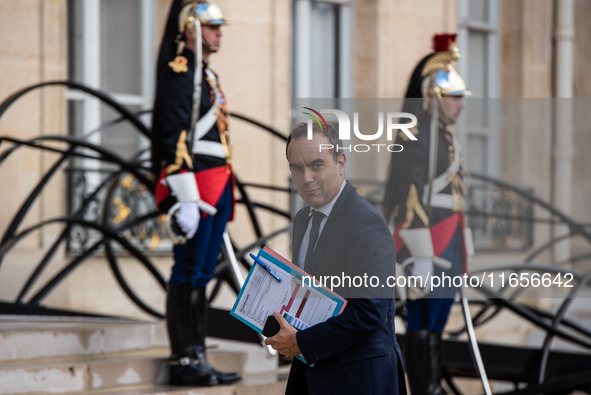 Sebastien Lecornu, Minister for the Armed Forces and Veterans' Affairs, is at the Elysee Palace for the first bilateral summit of Ukrainian...