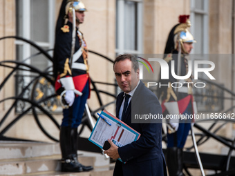 Sebastien Lecornu, Minister for the Armed Forces and Veterans' Affairs, is at the Elysee Palace for the first bilateral summit of Ukrainian...