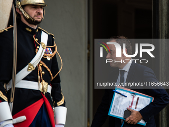 Sebastien Lecornu, Minister for the Armed Forces and Veterans' Affairs, is at the Elysee Palace for the first bilateral summit of Ukrainian...