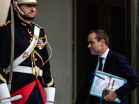 Sebastien Lecornu, Minister for the Armed Forces and Veterans' Affairs, is at the Elysee Palace for the first bilateral summit of Ukrainian...