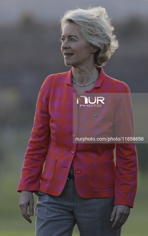 EU Commission President Ursula von der Leyen during the MED9 Leaders' Summit at Minthis resort in Paphos. Cyprus, Friday, October 11, 2024. 