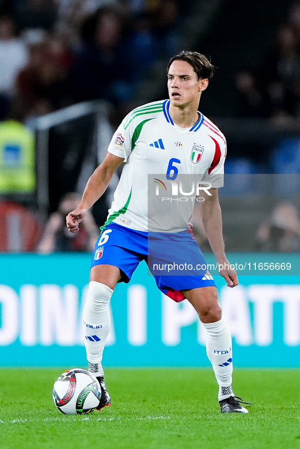 Samuele Ricci of Italy during the UEFA Nations League 2024/25 League A Group A2 match between Italy and Belgium at Stadio Olimpico on Octobe...