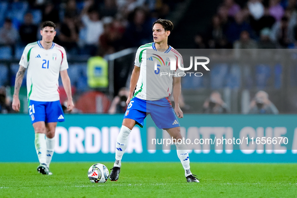 Samuele Ricci of Italy during the UEFA Nations League 2024/25 League A Group A2 match between Italy and Belgium at Stadio Olimpico on Octobe...