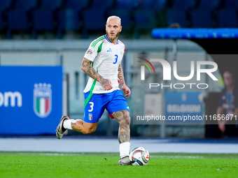 Federico Dimarco of Italy during the UEFA Nations League 2024/25 League A Group A2 match between Italy and Belgium at Stadio Olimpico on Oct...